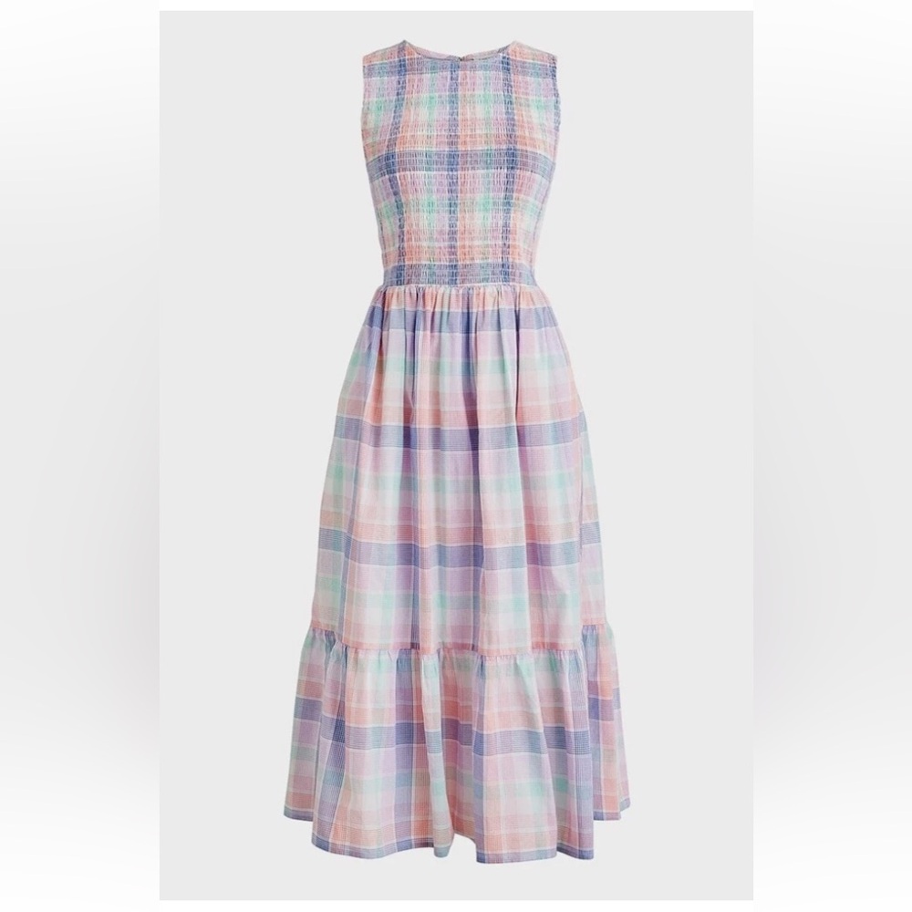 J. Crew Multicolor Plaid Sleeveless XS Dress